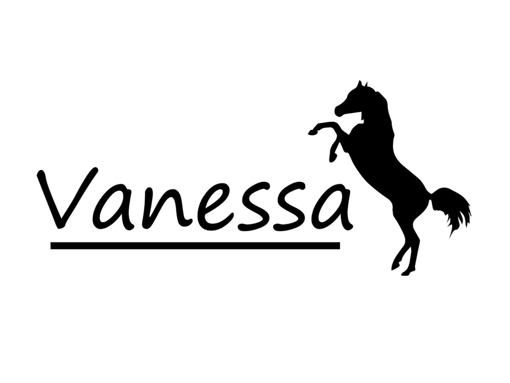 Muursticker naam met paard