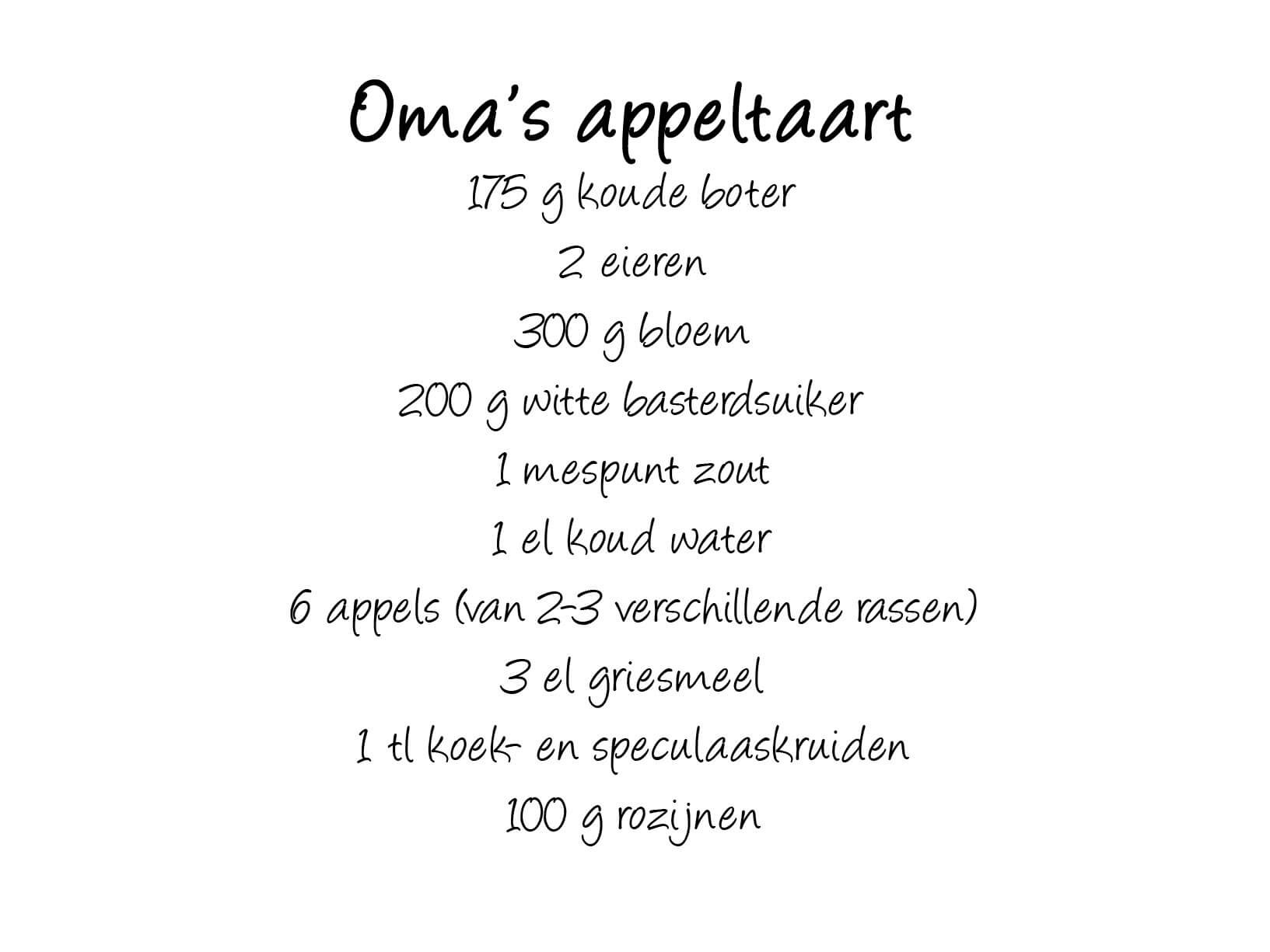 Muursticker recept “oma’s appeltaart” – Keuken muurstickers Muurstickers Keuken Appeltaart : Muursticker recept “oma’s appeltaart” – Keuken muurstickers