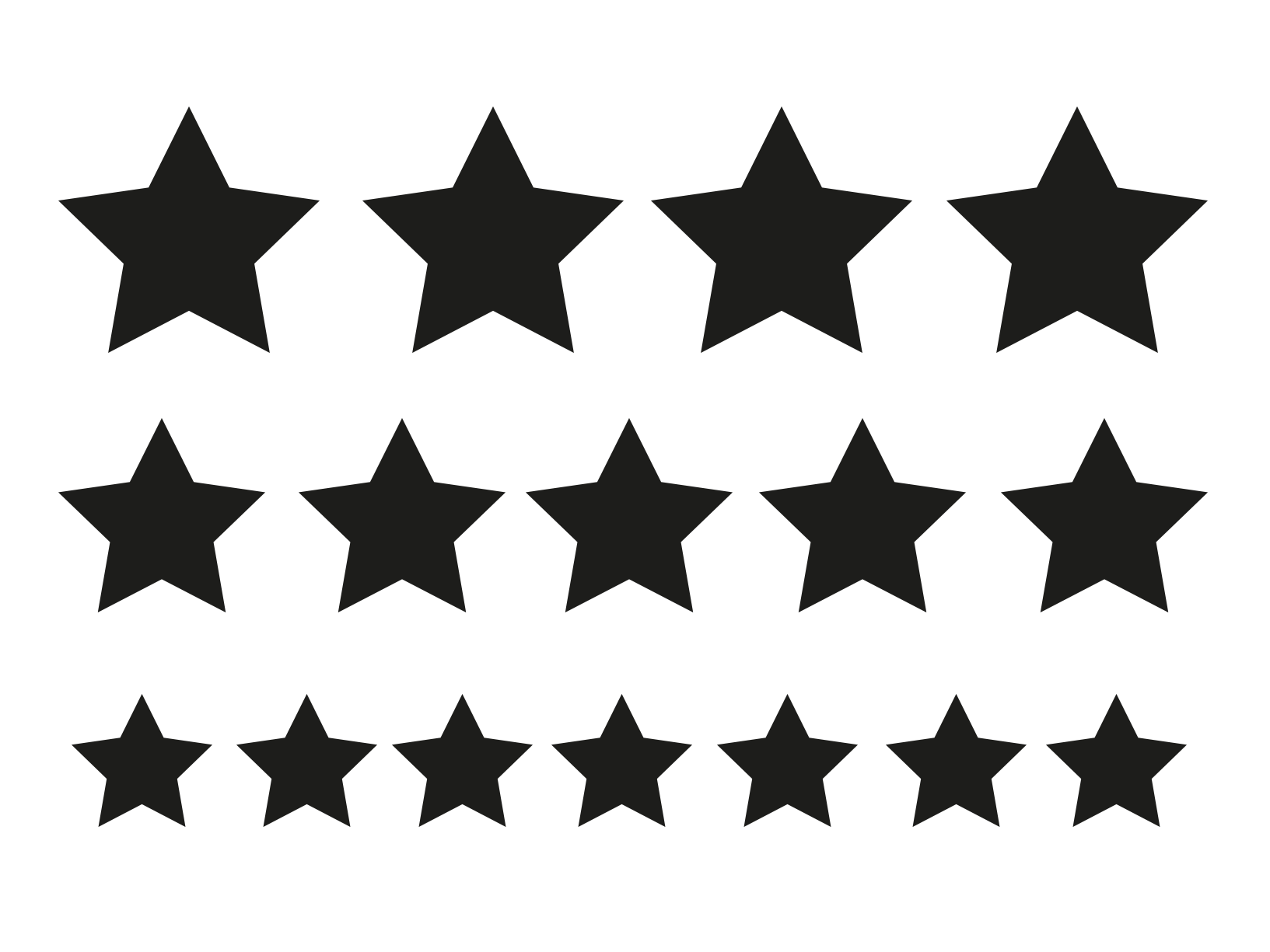 Muursticker setje sterren