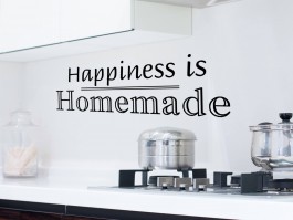 Muursticker Happiness is homemade