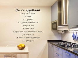 Muursticker recept oma's appeltaart