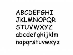 Muursticker "Alfabet type 3"