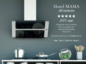 Muursticker "Hotel mama"