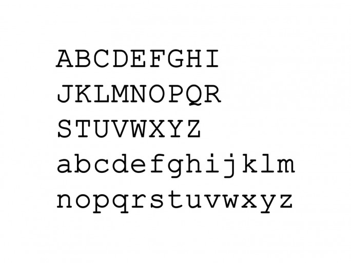 Muursticker "Alfabet type 4"