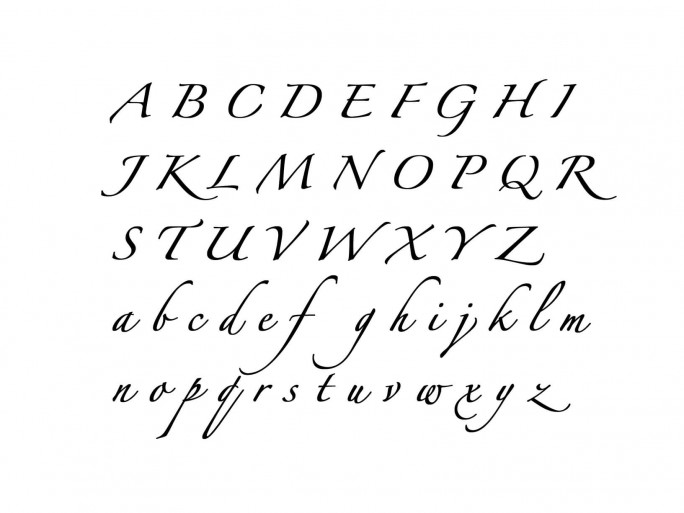 Muursticker "Alfabet type 6"