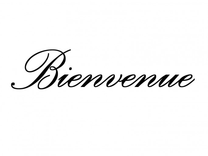 Deursticker "Bienvenue"