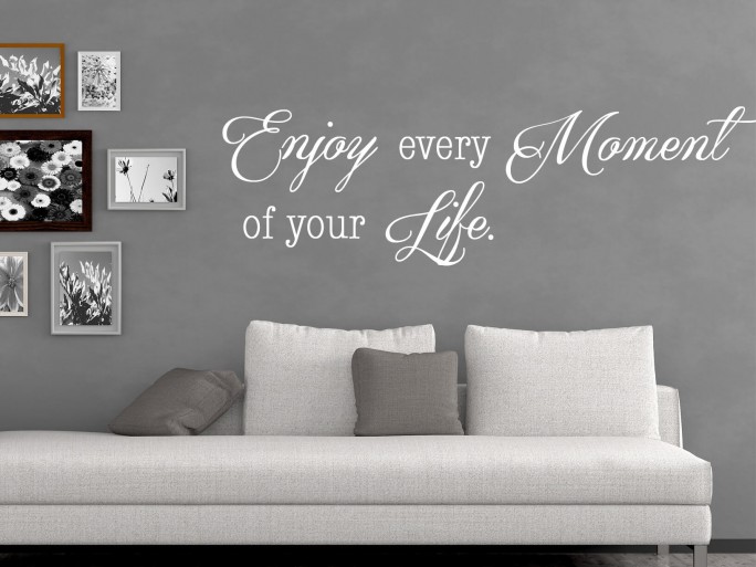 plein procedure doe niet Muursticker "Enjoy every moment of your Life" - Muurstickers