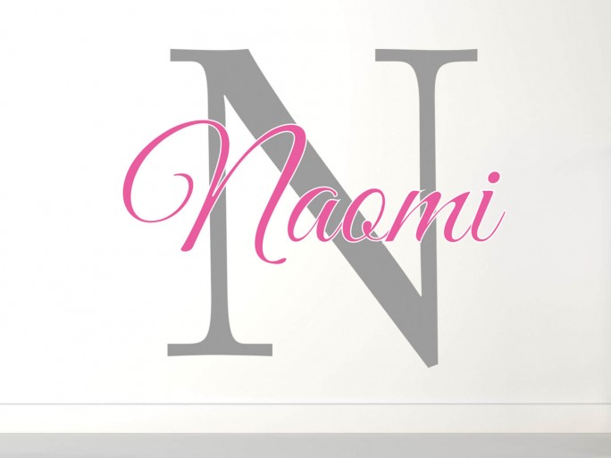 Muursticker naam monogram