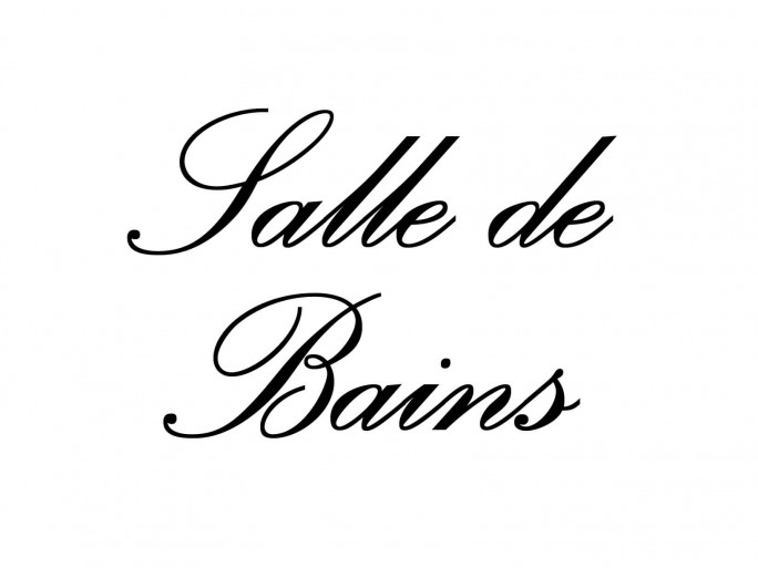 Deursticker "Salle de Bains"