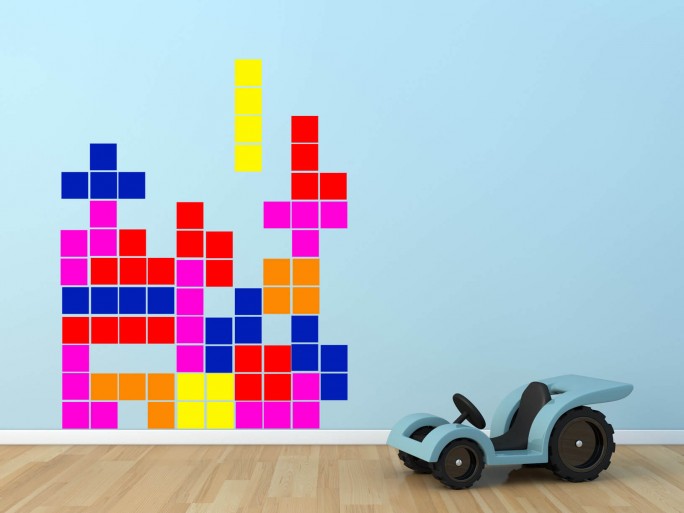 Muursticker Tetris
