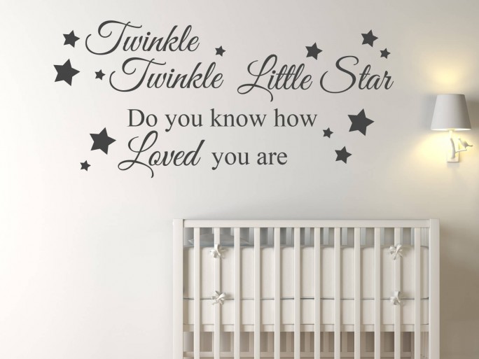 Twinkle twinkle little star wall decal discount