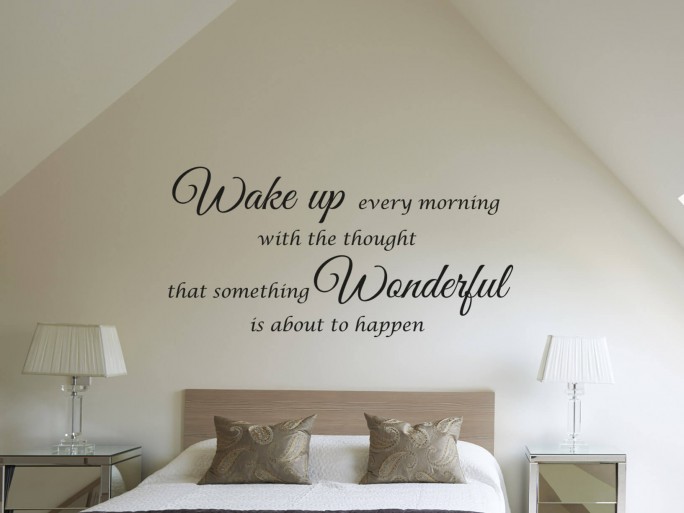 Muursticker "Wake up every morning"